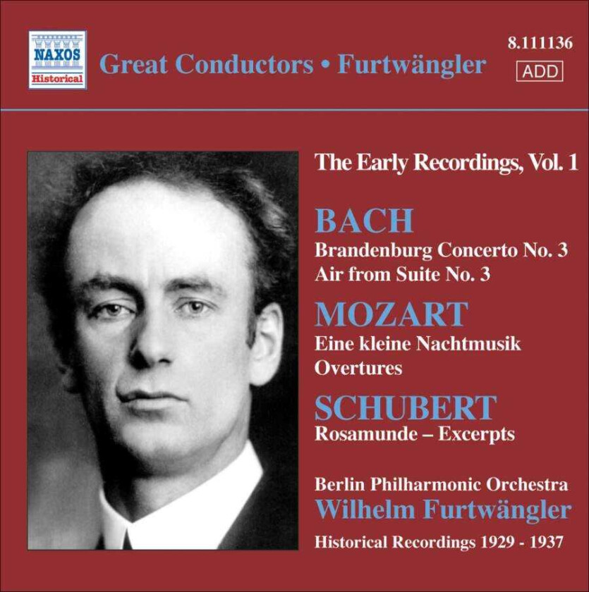 Berlin Philharmonic Orchestra, Wilhelm Furtwängler Wilhelm Furtwängler Early Recordings, Vol 1 CD