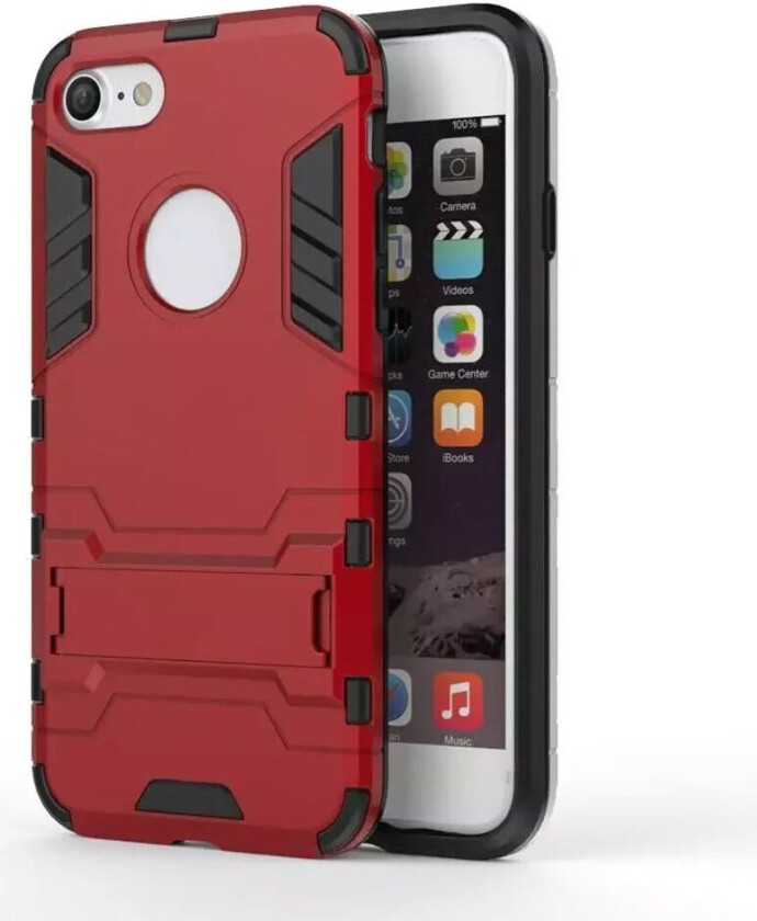 iPhone SE (2022/2020) / 8/7 TPU Hybrid Deksel - Rød