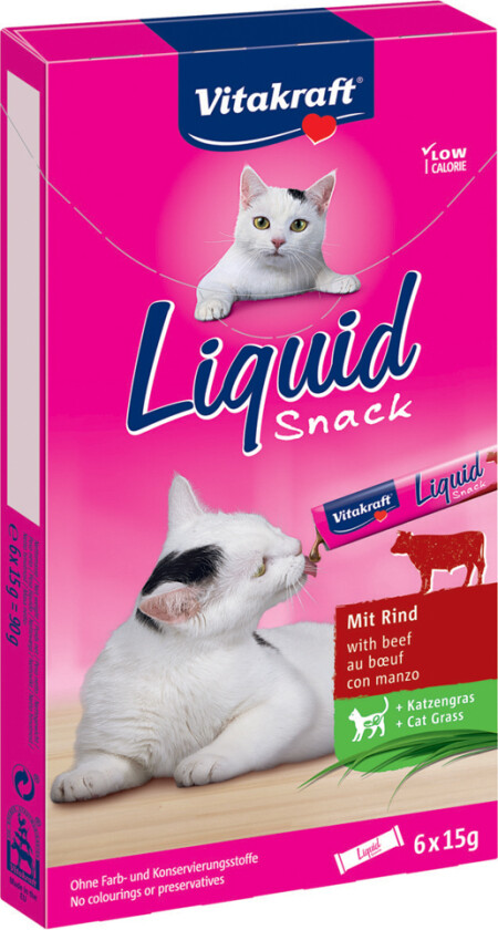 Bilde av Cat Liquid-Snack - Storfekjøtt & inulin - 6 x 15 g