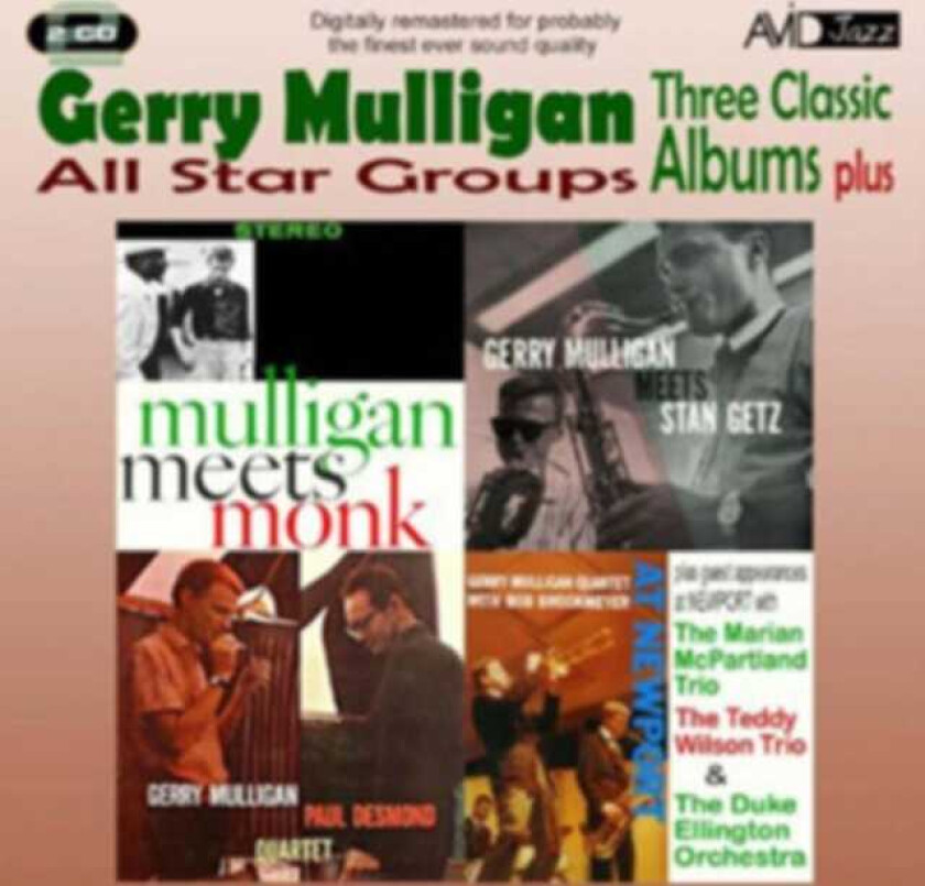 Gerry Mulligan Three Classic Albums Plus (Mulligan Meets Monk / Gerry Mulligan Meets Stan Getz / The Gerry MulliganPaul Desmond Quartet) CD