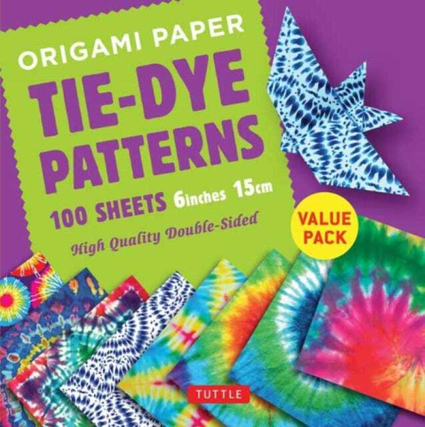 Origami Paper 100 sheets TieDye Patterns 6 inch (15 cm) HighQuality Origami Sheets Printed with