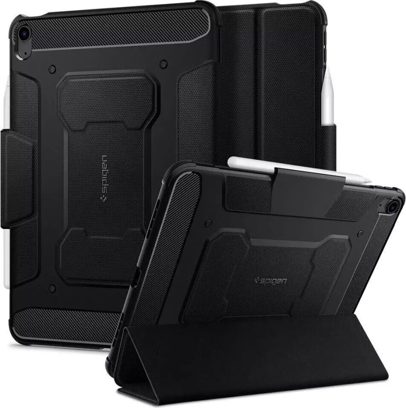 iPad Air (2022/2020)  Rugged Armor Pro Deksel m. Apple Pencil Holder - Sort