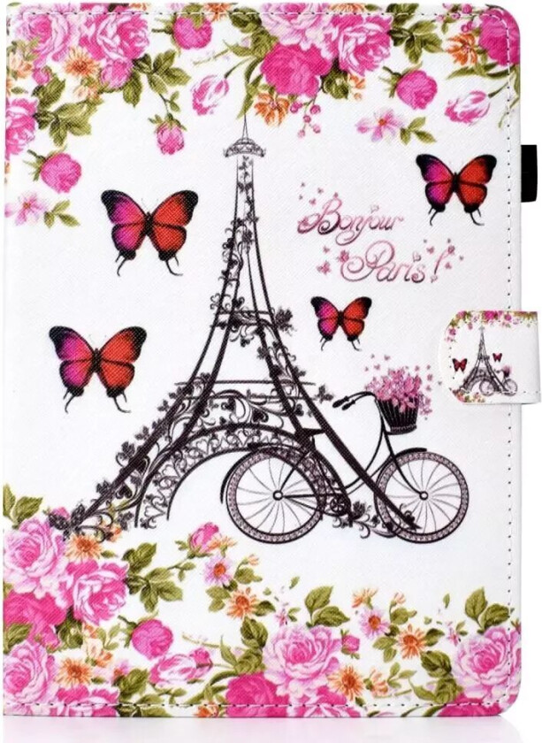 iPad Air (2022/2020) Deksel med Stativfunksjon, Kortholder & Apple Pencil Holder - Eiffel Tårnet