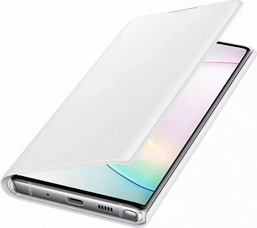 Original Galaxy Note10 LED View Case med Lommebok - EF-NN970PWEGWW - Hvit