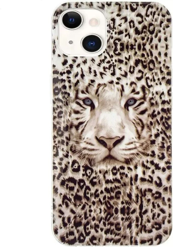 iPhone 15 Selvlysende Fleksibelt Deksel av Plast med Trykk - Leopard