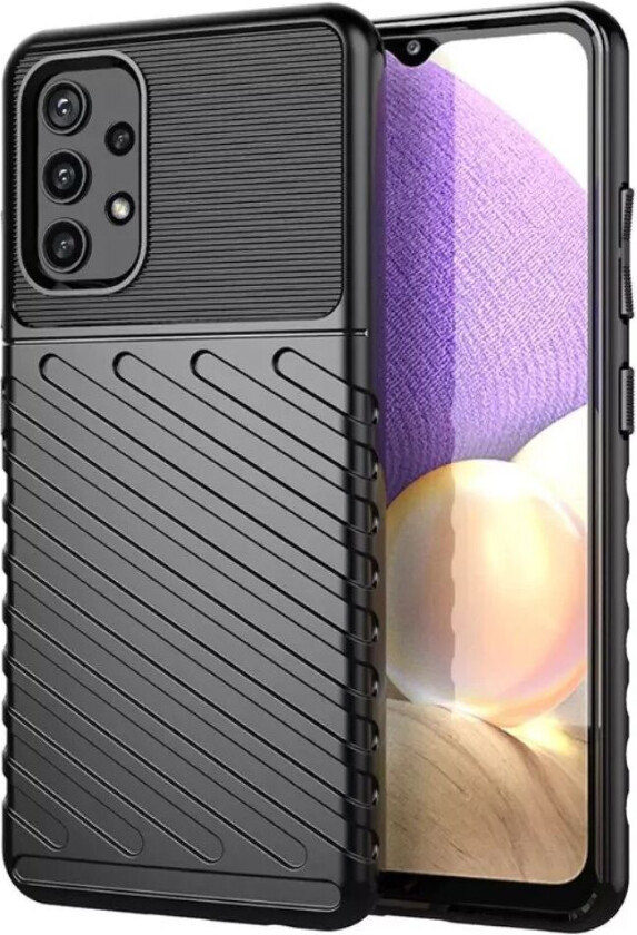 Samsung Galaxy A32 (4G) Thunder Series Twill Plast Deksel - Svart