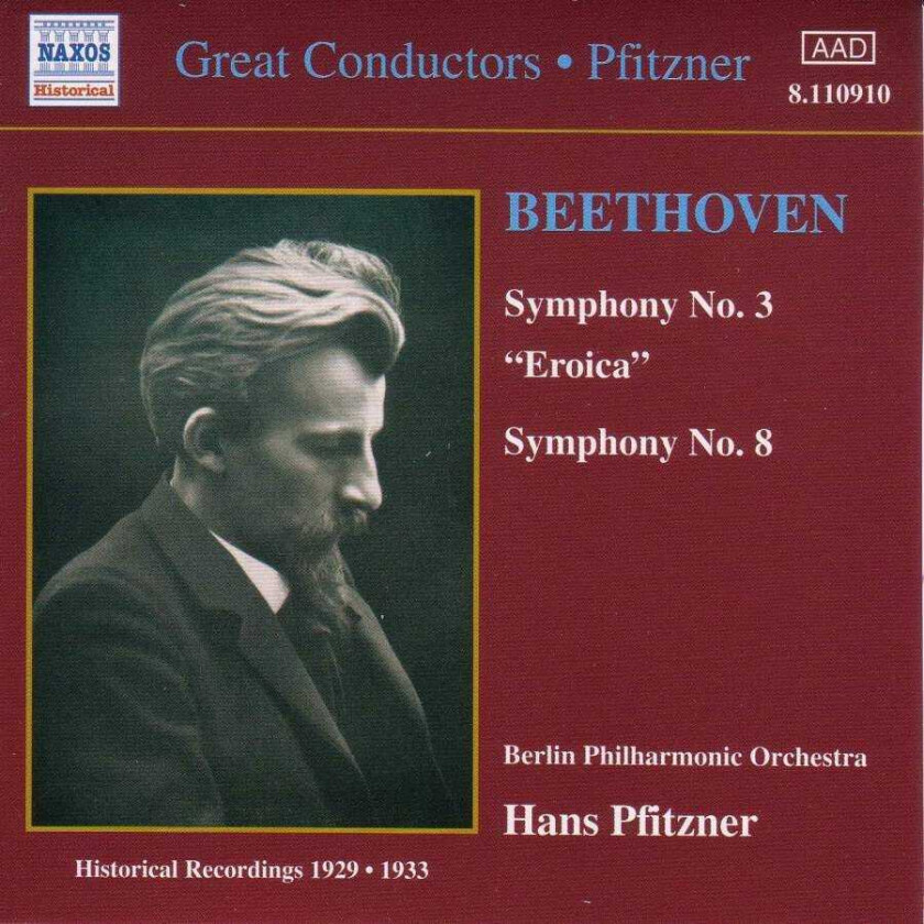 Berlin Philharmonic Orchestra, Hans Pfitzner Beethoven: Sym Nos 3 & 8 CD
