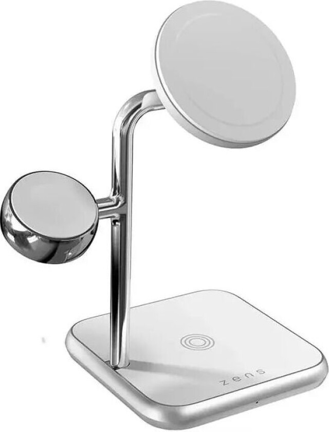 4-i-1 30W Trådløs Lader - MagSafe Kompatibel - Hvit