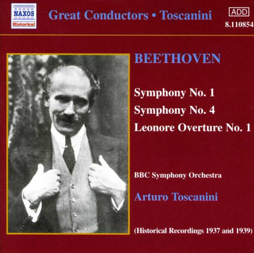 BBC Symphony Orchestra, Arturo Toscanini  Beethoven: Symphony Nos 1 & 4  CD