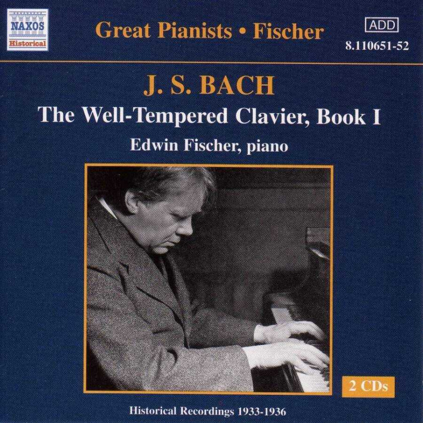 Edwin Fischer Bach: Well Tempered Clavier, Book 1 CD
