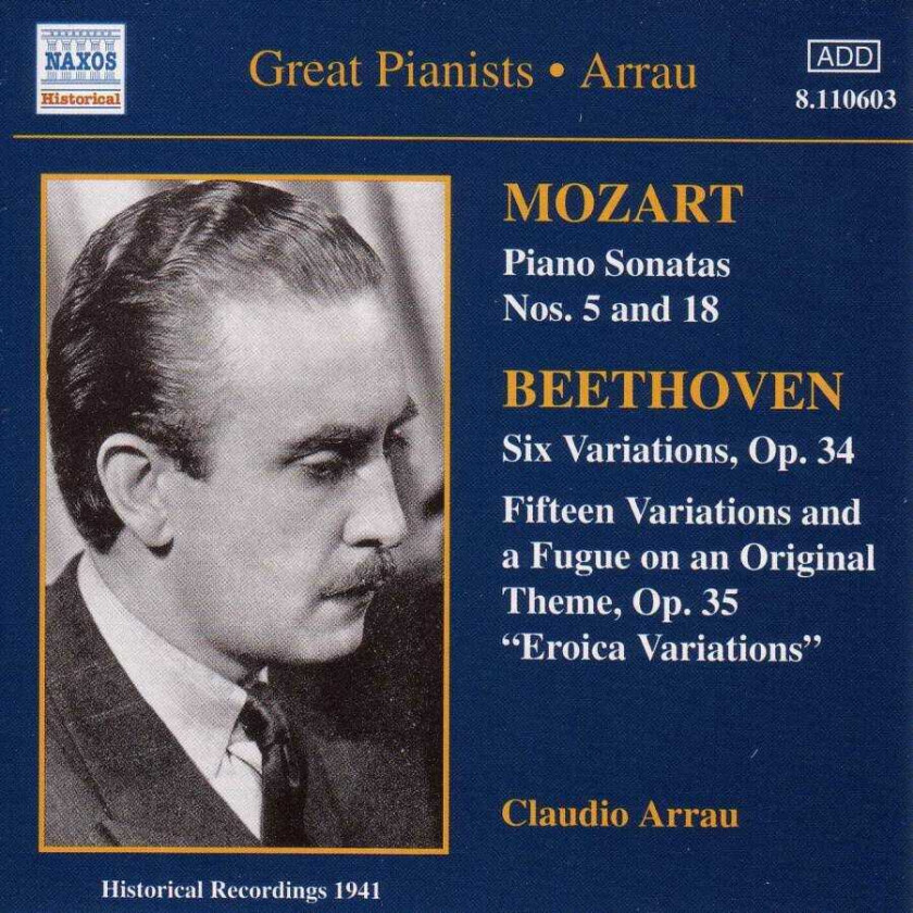 Claudio Arrau Beethoven; Mozart: Piano Recital CD