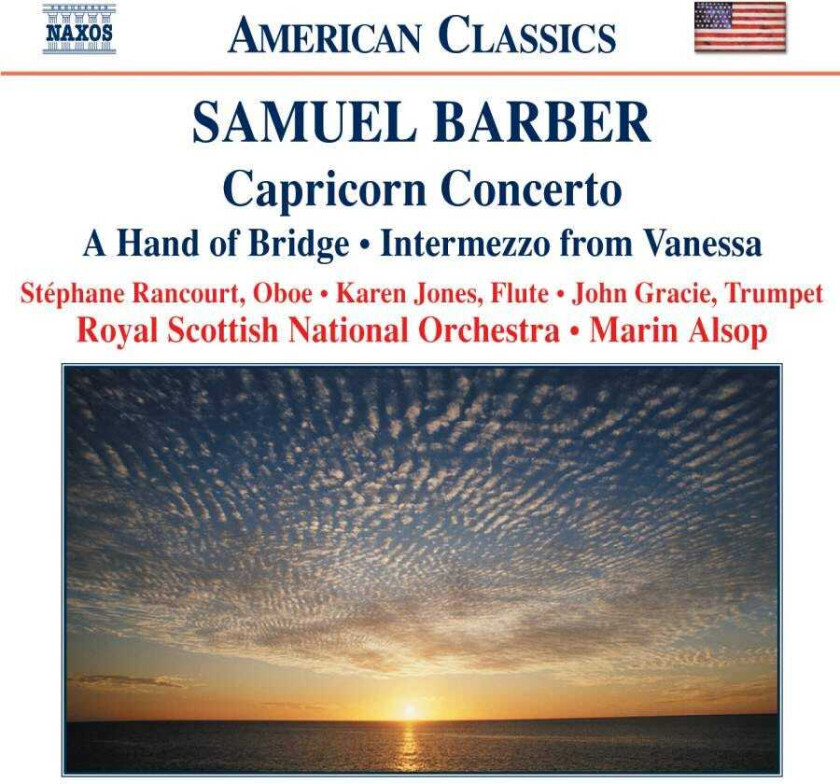 Royal Scottish National Orchestra, Marin Alsop, Karen Jones, Stéphane Rancourt, John Gracie  Barber: Capricorn Concerto  CD