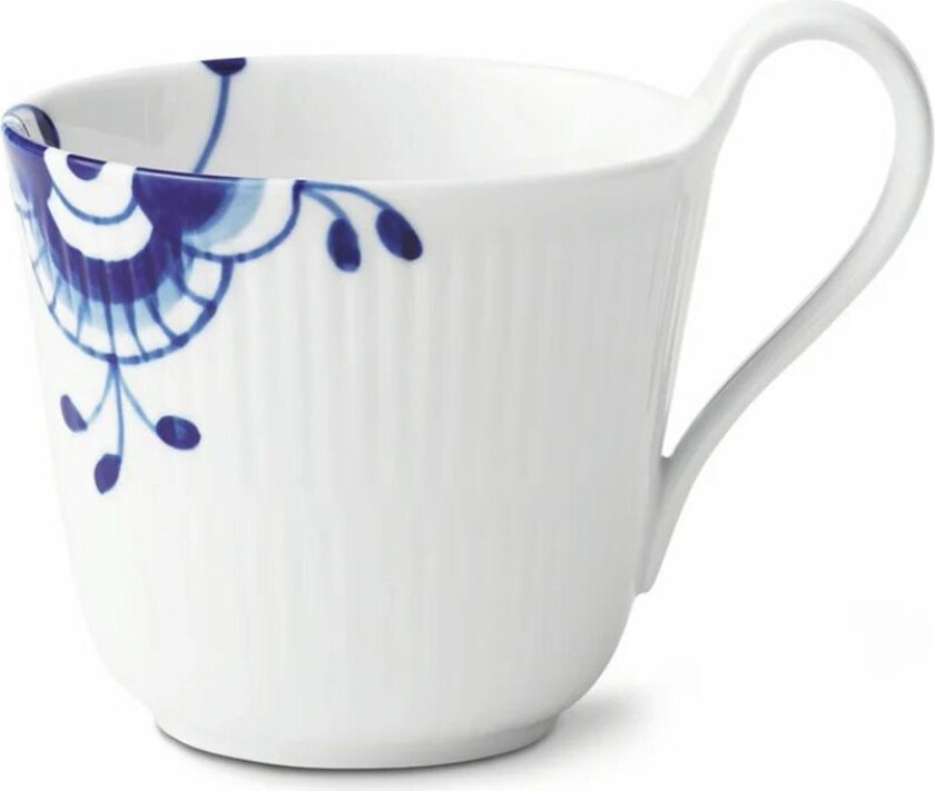 Blue Fluted Mega 33 cl kopp med høy hank Blå