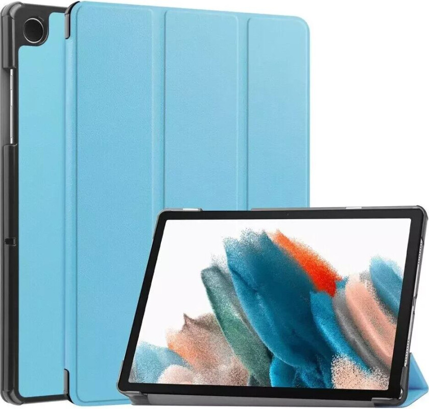 Samsung Galaxy Tab A9 Tri-Fold Skinn Deksel m. Stativfunksjon - Lyse blå