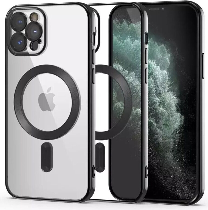 Tech-Protect iPhone 11 Pro Tech-Protect MagShine Deksel - MagSafe Kompatibel - Gjennomsiktig / Svart