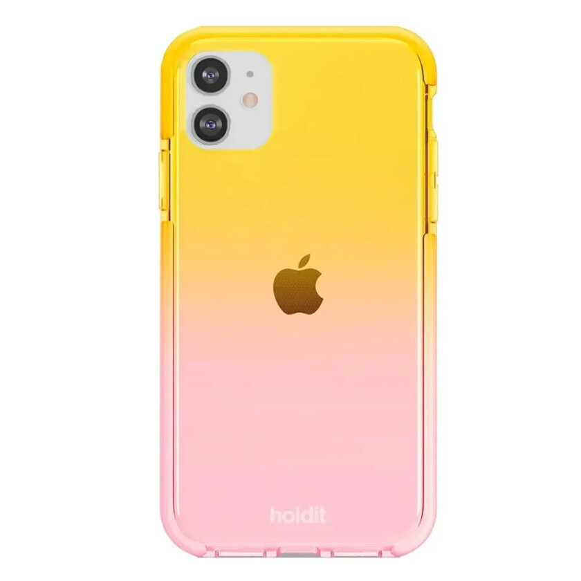Holdit iPhone 11 Seethru Deksel - Gradient Bright Pink/Orange Juice