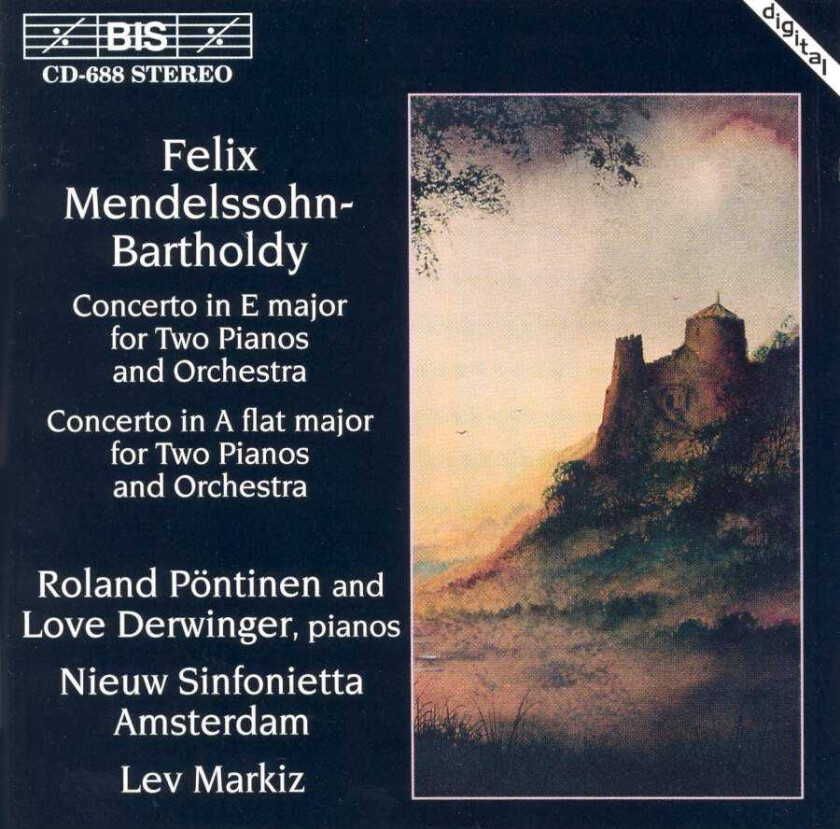 Roland Pöntinen, Ingo Petry, Love Derwinger, Lev Markiz, Nieuw Sinfonietta Amsterdam Orchestra Mendelssohn: TwoPiano Concertos CD