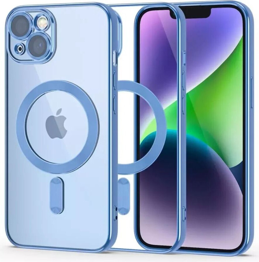 Tech-Protect iPhone 14 Tech-Protect MagShine Deksel - MagSafe Kompatibel - Gjennomsiktig / Blå