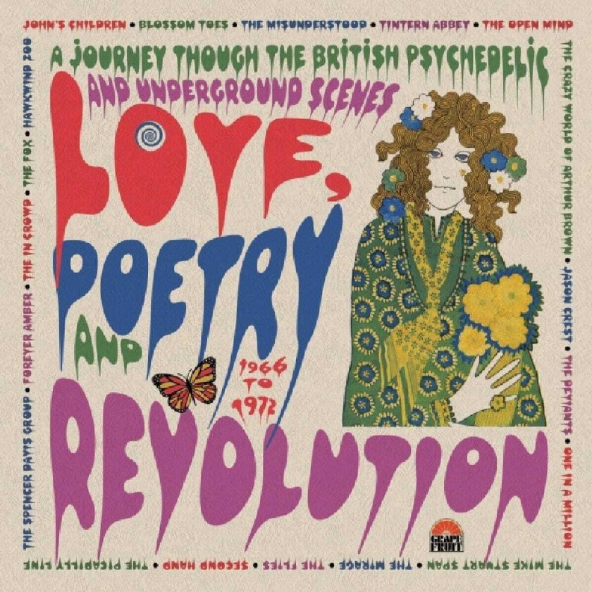 Diverse Artister Love, Poetry And Revolution: A Journey Through The British Psychedelic And Underground Scenes 1966 To 1972 CD
