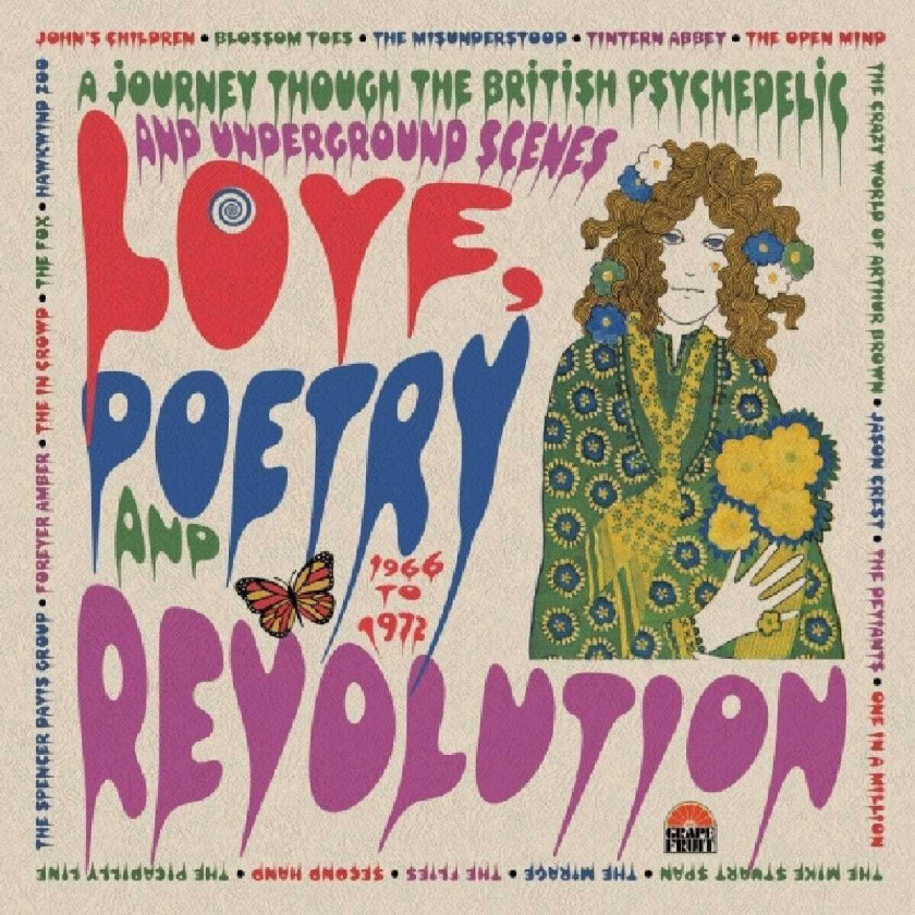 Diverse Artister  Love, Poetry And Revolution: A Journey Through The British Psychedelic And Underground Scenes 1966 To 1972  CD