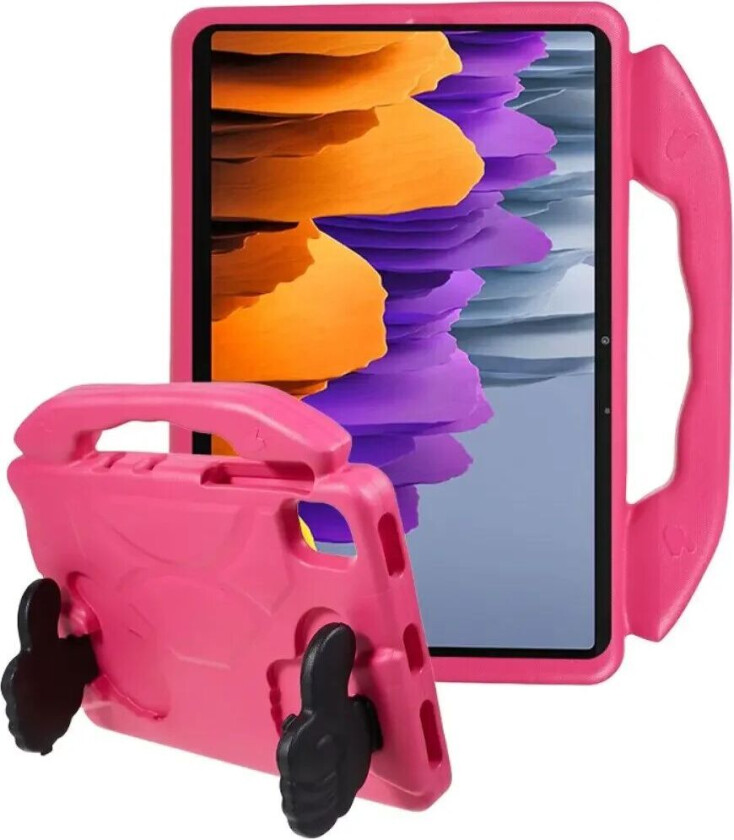 Samsung Galaxy Tab S9 / S8 / S7 / Xiaomi Pad 5 Barnedeksel - Thumb Kickstand Bakdeksel - Rosa