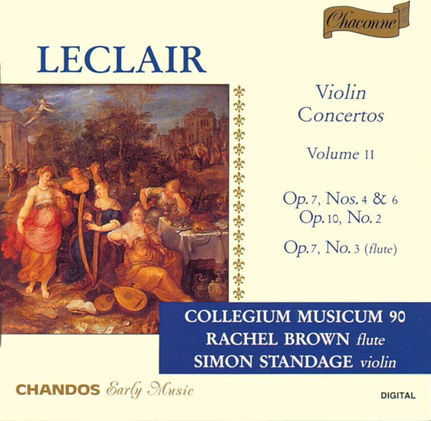 Rachel Brown, Simon Standage, Richard Lee, Collegium Musicum 90 Orchestra, Nicholas Anderson Leclair: Violin Concertos, Volume 2 CD