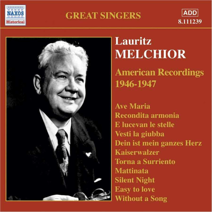 Cole Porter, Jerome Kern, Lauritz Melchior, MGM Studio Orchestra Lauritz Melchior American Recordings (194647) CD