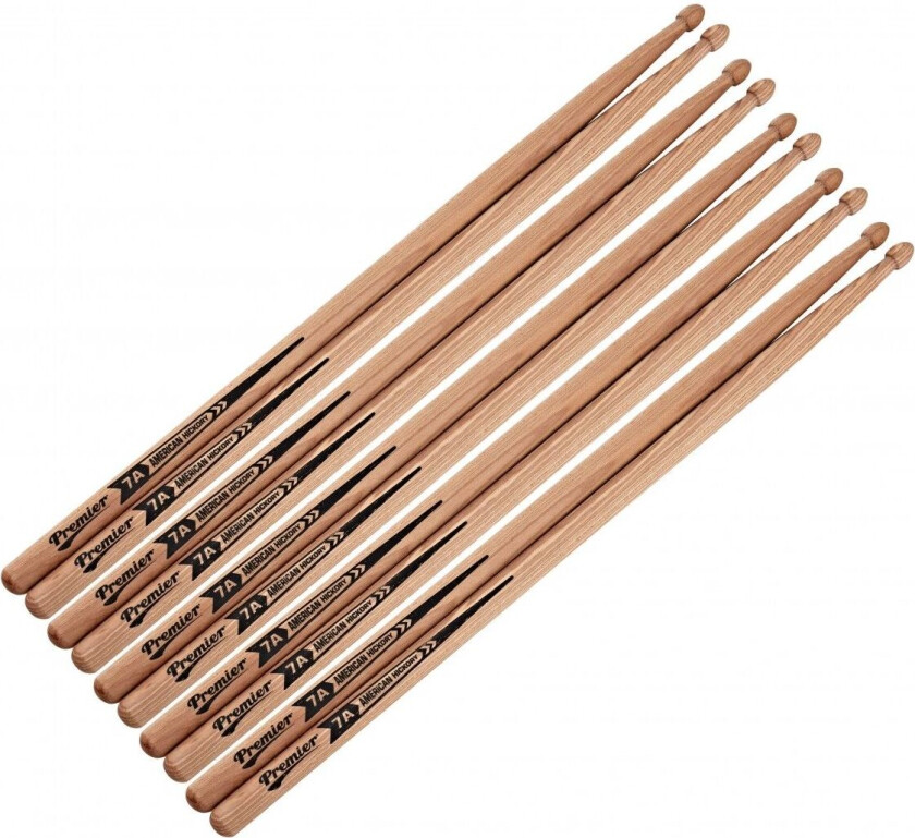 7A American Hickory Trommestikker 5-Pars Pakke