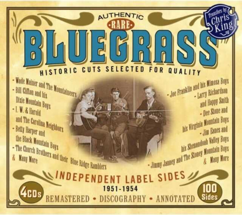 Diverse Artister  Rare Bluegrass: Independent Label Sides 19511954  CD