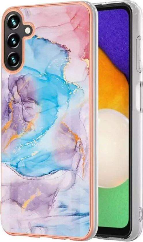 Samsung Galaxy A14 (5G) Plastdeksel - Blå / Lilla Marmor