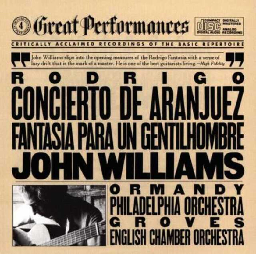 John Williams, Philharmonia Orchestra, Joaquín Rodrigo, Louis Frémaux Rodrigo: Concierto de Aranjuez; Fantasía para un gentilhombre CD