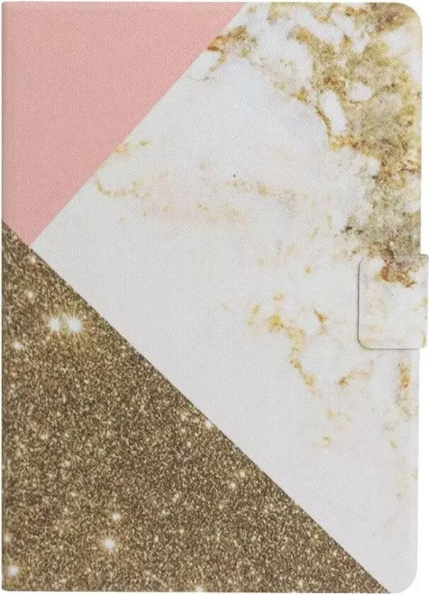 iPad 10.2" (2021 / 2020 / 2019) Skinndeksel med Stativfunksjon & Kortholder - Trekanter & Marmor