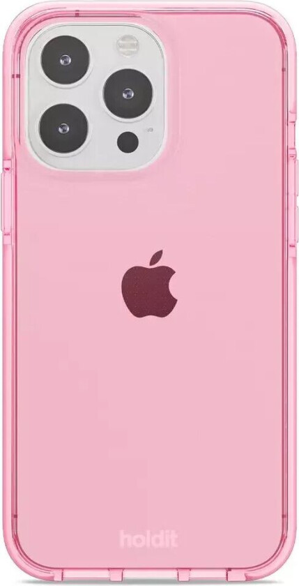 Holdit iPhone 14 Pro Max Seethru Deksel - Bright Pink
