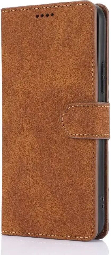 Samsung Galaxy A55 (5G) Kunstskinn Flip Deksel m. Lommebok og Stropp - Brun