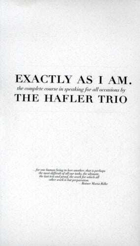 The Hafler Trio Exactly As I Am CD