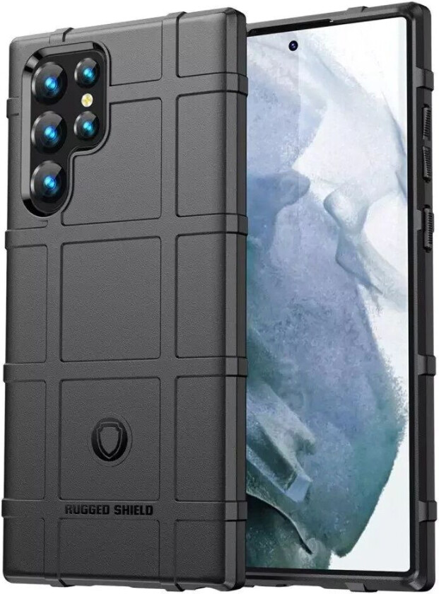 Samsung Galaxy S23 Ultra Rugged Shield Håndverker Deksel - Svart