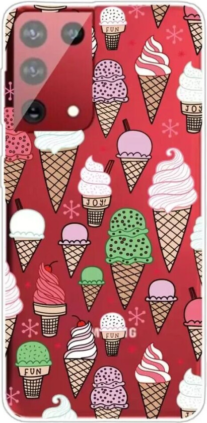 Samsung Galaxy S21 Ultra Fleksibelt Plastikkdeksel - Farget Kroneis