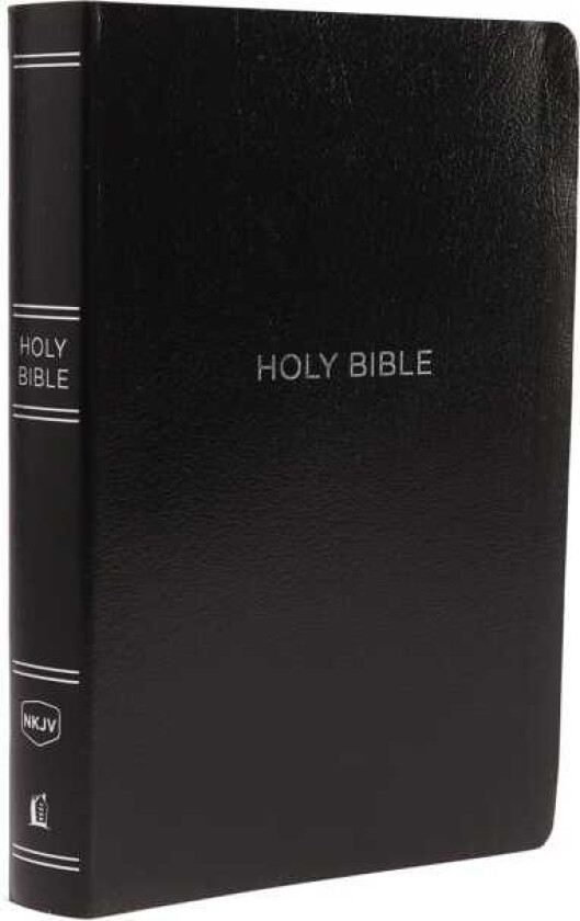 NKJV Holy Bible, Giant Print CenterColumn Reference Bible, Black Leatherlook, 72,000+ Cross References, Red Letter, Comfort Print: New King James Version