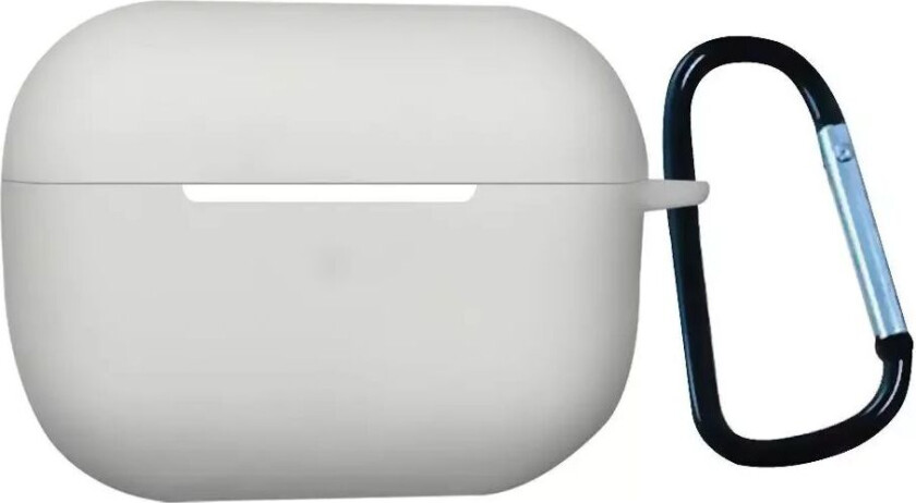 Apple Airpods Pro 2nd Gen (2022) Silikondeksel med Karabinkrok - Hvit