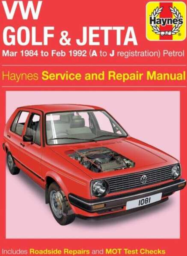 VW Golf & Jetta Mk 2 Petrol (Mar 84 Feb 92) Haynes Repair Manual