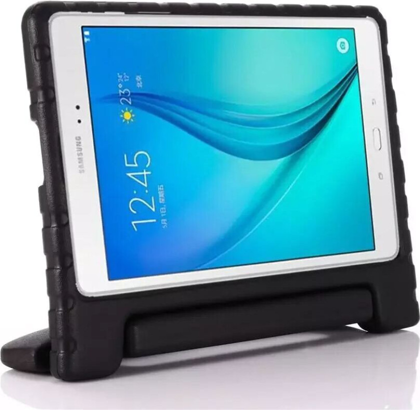Samsung Galaxy Tab A 10.1 Barnevennlig Deksel - Støtsikkert Deksel m. Stativ - Sort