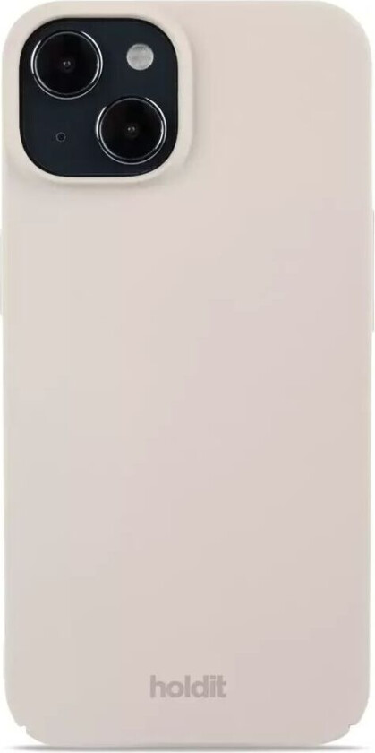Holdit iPhone 15 Slim Plast Deksel - Light Beige