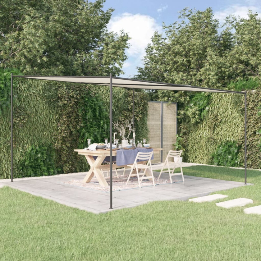 Festtelt hvit 4x4 m 180 g/m² stoff og stål