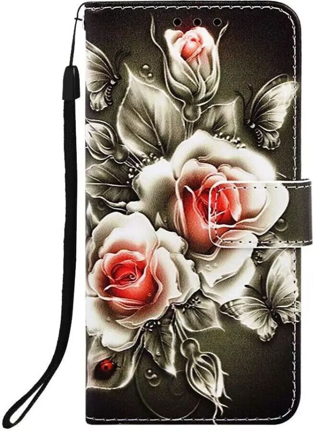 iPhone 11 Skinndeksel med Lommebok - Roser