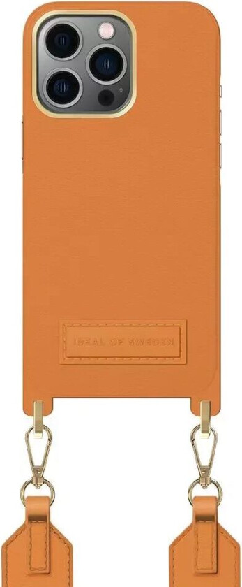 iPhone 13 Pro iDeal Of Sweden Athena Necklace Deksel med Liten Veske - Orange Sorbet
