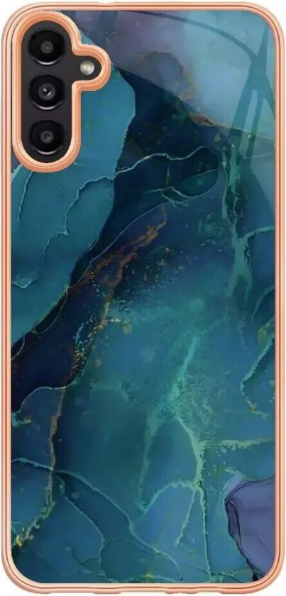 Samsung Galaxy A34 (5G) Plastdeksel - Grønn / Blå Marmor