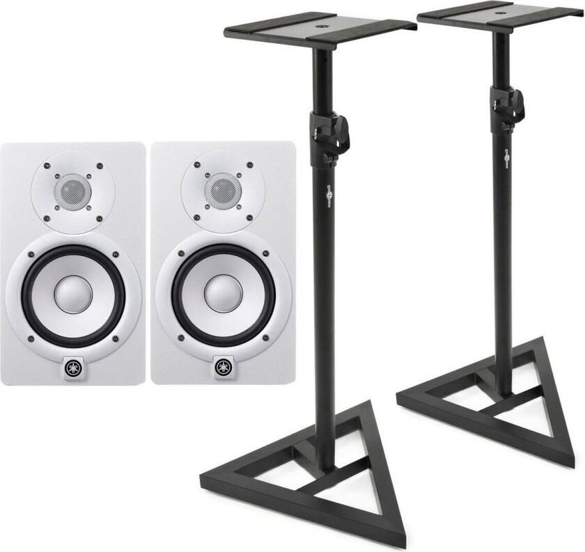 HS5W Studiomonitorer Hvit Inkluderer Stativ (Par)