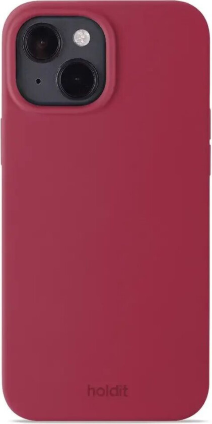 Holdit iPhone 15 Soft Touch Silikon Deksel - Red Velvet
