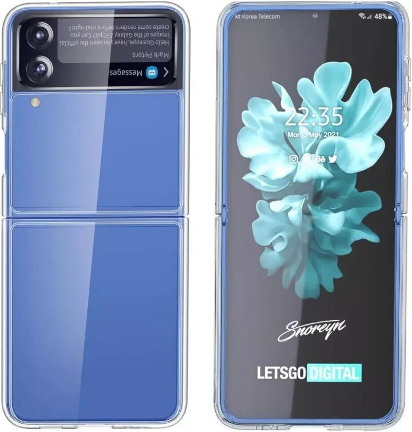 Samsung Galaxy Z Flip4 (5G) Hard Plast Bakdeksel - Gjennomsiktig