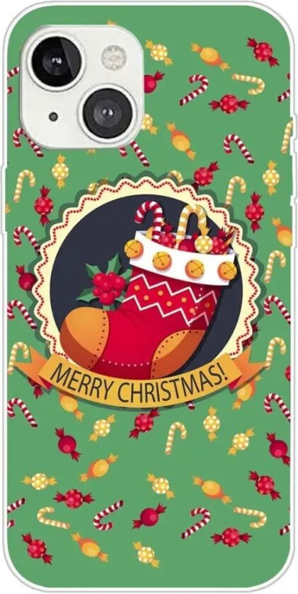 iPhone 15 Fleksibelt Plast Jul Deksel - Merry Christmas - Julestrømpe